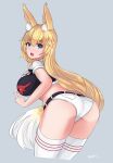  alice_(flanaki) animal_ears ass ehrrr kitsune thighhighs 