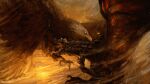  1boy anato_finnstark artist_name bird commentary dragon eagle english_commentary fellbeast fighting from_side highres legendarium nazgul the_lord_of_the_rings wings 