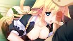  1boy 1girl aioh_lioh_camylia bangs black_legwear black_shirt blonde_hair blue_eyes breasts cat_tail censored collarbone eyebrows_visible_through_hair fumio_(ura_fmo) game_cg garter_belt hair_between_eyes hand_on_another&#039;s_head hatsuru_koto_naki_mirai_yori hetero long_hair medium_breasts mosaic_censoring nipples official_art open_clothes open_mouth open_shirt penis shirt short_sleeves solo_focus tail thighhighs tongue tongue_out very_long_hair 