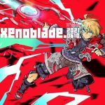  1boy armor blonde_hair blue_eyes fujimoto_hideaki gloves looking_at_viewer male_focus monado short_hair shulk_(xenoblade) simple_background solo sweater sword vest weapon xenoblade_chronicles xenoblade_chronicles_(series) 