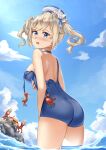  ass barbara_(genshin_impact) chahei garter genshin_impact swimsuits wet 