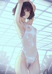  kaoming nipples pubic_hair see_through swimsuits wet wet_clothes 