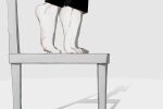  1boy absurdres avogado6 barefoot black_pants chair colored_skin feet feet_only foot_focus from_side highres imminent_suicide male_focus noose on_chair original pants shadow solo standing suicide tiptoes toenails toes white_skin 