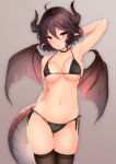  bikini grea_(shingeki_no_bahamut) harino646 horns manaria_friends pointy_ears shingeki_no_bahamut swimsuits tail thighhighs wings 