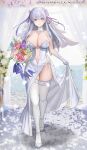  dress jaeyun no_bra nopan skirt_lift tagme thighhighs wedding_dress 