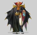  1boy alternate_costume bald cape company_name dark-skinned_male dark_skin deghinsea dragon facial_hair facial_mark fire_emblem fire_emblem:_radiant_dawn fire_emblem_heroes green_hair halloween halloween_costume holding holding_lantern kita_senri lantern male_focus manly mustache official_alternate_costume official_art red_eyes solo 