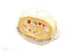  animal cake cat food fruit hakuchizu_(jedo) nobody original signed strawberry watermark white 
