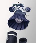  anchor_symbol artist_name black_legwear blue_neckerchief blue_sailor_collar blue_skirt dated fubuki_(kancolle) highres invisible kantai_collection kneehighs neckerchief no_humans panties pleated_skirt sailor_collar sailor_shirt school_uniform serafuku shirt short_sleeves signature skirt tk8d32 underwear white_panties white_shirt 