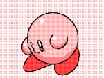  :d animated dancing english_commentary flipnote_studio_(medium) french_commentary keke_(kokorokeke) kirby kirby_(series) lowres mixed-language_commentary monochrome no_humans open_mouth pink_theme smile solo 