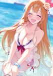  bathing bikini cleavage lunch pecorine princess_connect princess_connect!_re:dive see_through swimsuits wet 