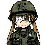  blonde_hair brown_eyes explosive full_metal_jacket girls_und_panzer glasses grenade highres long_hair military military_uniform oono_aya ponita-poniponi surprised twintails uniform weapon 