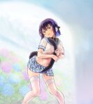  animal_ears areola erect_nipples no_bra ore_p_1gou see_through seifuku skirt_lift tail thighhighs 