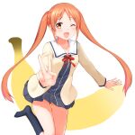  aho_girl hanabatake_yoshiko seifuku skirt_lift tagme 