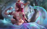  ahri eagene horns league_of_legends no_bra tail 