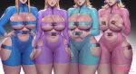  blonde_hair breast_press breast_squeeze breasts buckle cleavage cleavage_cutout clothing_cutout head_out_of_frame large_breasts latex latex_bodysuit legs_together lipstick makeup mario_(series) metroid nail_polish navel navel_cutout pinkdrawz plump princess_peach princess_zelda rosalina samus_aran shiny shiny_skin skin_tight skindentation super_mario_bros. super_mario_galaxy the_legend_of_zelda thick_lips thick_thighs thighs underboob 