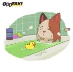  bathing bathtub closed_eyes furry ichimura_shiho mugicaan1 odd_taxi rubber_duck shampoo shampoo_bottle sweat 