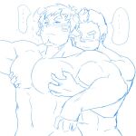  ... 2boys abs animal_ears bara behind_another blush brown_eyes completely_nude couple cow_boy cow_ears cow_horns facial_hair forked_eyebrows glowing_horns goatee grabbing gunzo_(tokyo_houkago_summoners) horns katoributa_a large_pectorals long_sideburns male_focus multiple_boys muscular muscular_male navel nipples nude pectoral_grab pectorals scar scar_on_cheek scar_on_face short_hair sideburns sketch sportswear stomach stubble thick_eyebrows tight tokyo_houkago_summoners wakan_tanka yaoi 