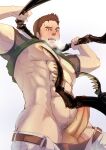  1boy abs arthropod_legs ass bara bare_pectorals blush breath brown_hair chris_redfield claws clothes_lift erection facial_hair goatee green_shirt katoributa_a large_pectorals lifted_by_another male_focus male_pubic_hair mature_male muscular muscular_male navel navel_hair nipple_tweak nipples open_pants pants pectorals penis pubic_hair resident_evil resident_evil_5 shirt shirt_lift short_hair sideburns solo_focus stomach stubble sweatdrop tentacle_grab tentacles tentacles_on_male testicles textless thick_thighs thighs veins veiny_penis white_pants 