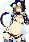  animal_ears bikini garter megane nekomimi stockings swimsuits tagme tail thighhighs 