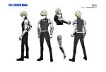  character_sheet genos highres multiple_views official_art one-punch_man production_art scan scan_artifacts turnaround zip_available 