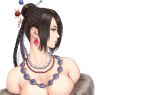  black_hair braids breasts brown_eyes cleavage close final_fantasy final_fantasy_x long_hair lulu_(ffx) necklace shu-mai white 