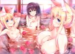  animal_ears bathing detexted nozomi_tsubame onsen possible_duplicate 