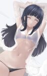  bikini cleavage hyuuga_hinata naruto open_shirt panty_pull see_through swimsuits tan_lines tomura2maru 