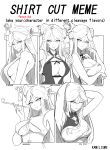  absurdres breasts cleavage cleavage_cutout clothing_cutout genshin_impact highres kamilisme large_breasts ningguang_(genshin_impact) shirt_cut_meme underboob 