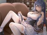  braids couch long_hair maid original thighhighs xretakex 