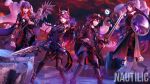  3d 4girls aegis_sword_(xenoblade) alternate_color alternate_costume alternate_eye_color alternate_hair_color angry aura axe bare_shoulders black_sclera blue_eyes breasts byleth_(fire_emblem) byleth_(fire_emblem)_(female) cleavage cloud colored_sclera corruption crazy_hand crossover dark dark_persona darkness dharkon disembodied_limb dress earrings evil falchion_(fire_emblem) falchion_(weapon) fire_emblem fire_emblem:_three_houses glowing glowing_eyes hal_laboratory hands highres holding holding_sword holding_weapon horns jewelry kid_icarus long_hair looking_at_viewer lucina_(fire_emblem) monolith_soft multicolored_hair multiple_girls mythra_(xenoblade) nautilic nintendo open_mouth palutena parasite pink_eyes possessed purple_dress purple_eyes purple_hair red_clouds red_hair shield slit_pupils staff standing super_smash_bros. sword tentacles tiara transformation veins watermark weapon xeno_(series) xenoblade_chronicles_(series) xenoblade_chronicles_2 yellow_eyes 
