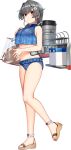  1girl akasaka_yuzu full_body jingei_(kancolle) kantai_collection official_art swimsuit transparent_background 