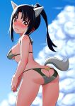  animal_ears ass bikini hattori_shizuka strike_witches swimsuits tagme tail 