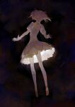  1girl arms_at_sides back_cutout bobby_socks bubble_skirt choker clothing_cutout dark_background darkness facing_away frilled_legwear frilled_skirt frills from_behind full_body gloves glowing hair_ribbon heart_cutout highres impressionism kaname_madoka legs_apart light mahou_shoujo_madoka_magica minimalism multicolored multicolored_background muted_color narrow_waist pink_hair pink_ribbon puffy_short_sleeves puffy_sleeves red_footwear red_ribbon ribbon ribbon_choker shoes short_sleeves short_twintails simple_background skirt socks solo toduring twintails white_gloves white_legwear white_skirt 