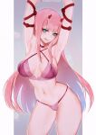  bondage bra darling_in_the_franxx horns pantsu tofuubear zero_two_(darling_in_the_franxx) 