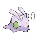  ... closed_eyes closed_mouth creature gen_6_pokemon goomy numera_goomy pokemon pokemon_(creature) simple_background solo spoken_ellipsis white_background 