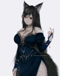  animal_ears aoi_ogata dress no_bra tail vshojo 