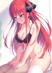  5-toubun_no_hanayome bottomless bra cleavage cum kagami_(galgamesion) nakano_nino pussy_juice sex thighhighs wet 