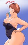  absurdres ass blue_swimsuit breasts curvy ears elf-san_wa_yaserarenai. highres large_breasts oku orc pig plump red_hair school_swimsuit swimsuit thighs 