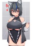  5danny1206 animal_ears breast_hold leotard megane open_shirt thighhighs underboob 