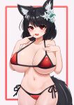  5danny1206 animal_ears bikini breast_hold swimsuits tail 