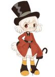  1girl coat cosplay disney duck_tales glasses hat highres scrooge_mcduck short_twintails top_hat twintails 
