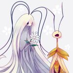  blush bug couple flower grey_mourner hollow_knight insect masyu_ori moth no_humans praying_mantis traitor&#039;s_child white_flower 
