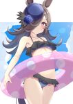  animal_ears bikini nanao_(naoekaki25) rice_shower_(umamusume) swimsuits tail uma_musume_pretty_derby 