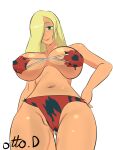  absurdres bikini breasts conker&#039;s_bad_fur_day covering covering_breasts highres large_breasts ottodelatto self_upload solo swimsuit thick_thighs thighs 