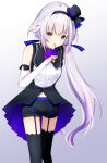  .live 1girl belt black_legwear carro_pino detached_sleeves finger_to_mouth headband highres long_hair low_twintails midriff navel purple_eyes purple_hair rascala39 shorts simple_background thighhighs twintails virtual_youtuber white_background 
