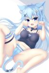  animal_ears cameltoe garter lingerie nekomimi no_bra pantsu tagme tail 