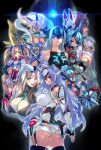  agate_(xenoblade) android animal_ears armor ass bare_shoulders black_hair blonde_hair blue_eyes blue_hair blush breasts cleavage dark-skinned_female dark_skin dress elbow_gloves expressionless eyepatch forehead_protector fox_mask glasses gloves glowing glowing_eyes green_eyes hagoromo herald_(xenoblade) highres japanese_clothes kasandra_(xenoblade) kos-mos kos-mos_re: large_breasts leotard long_hair looking_at_viewer mask military monster_girl multiple_girls negresco newt_(xenoblade) open_mouth pauldrons perun_(xenoblade) pointy_ears polearm ponytail praxis_(xenoblade) red_eyes shawl sheba_(xenoblade) short_hair shoulder_armor simple_background smile spear theory_(xenoblade) thighhighs twintails very_long_hair weapon white_hair white_leotard xenoblade_chronicles_(series) xenoblade_chronicles_2 xenosaga zenobia_(xenoblade) 