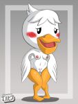  absurd_res animal_crossing anthro avian beak bird black_eyes blush breasts digital_media_(artwork) feathers female genitals hi_res humanoid jackintaro looking_at_viewer nintendo nipples nude open_mouth pelecaniform pelican pelly_(animal_crossing) pussy simple_background solo video_games white_body 