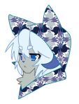  2013 3:4 ambiguous_gender anthro blue_eyes clothing domestic_cat felid feline felis mammal mofuaki pattern_clothing simple_background solo white_background 