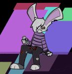  2021 anarchy_symbol black_clothing bone bunnie_(bunnielovesyou) bunnielovesyou clothing conditional_dnp cough_syrup drugs fangs female hi_res lagomorph leporid mammal purple_clothing rabbit signature skull 